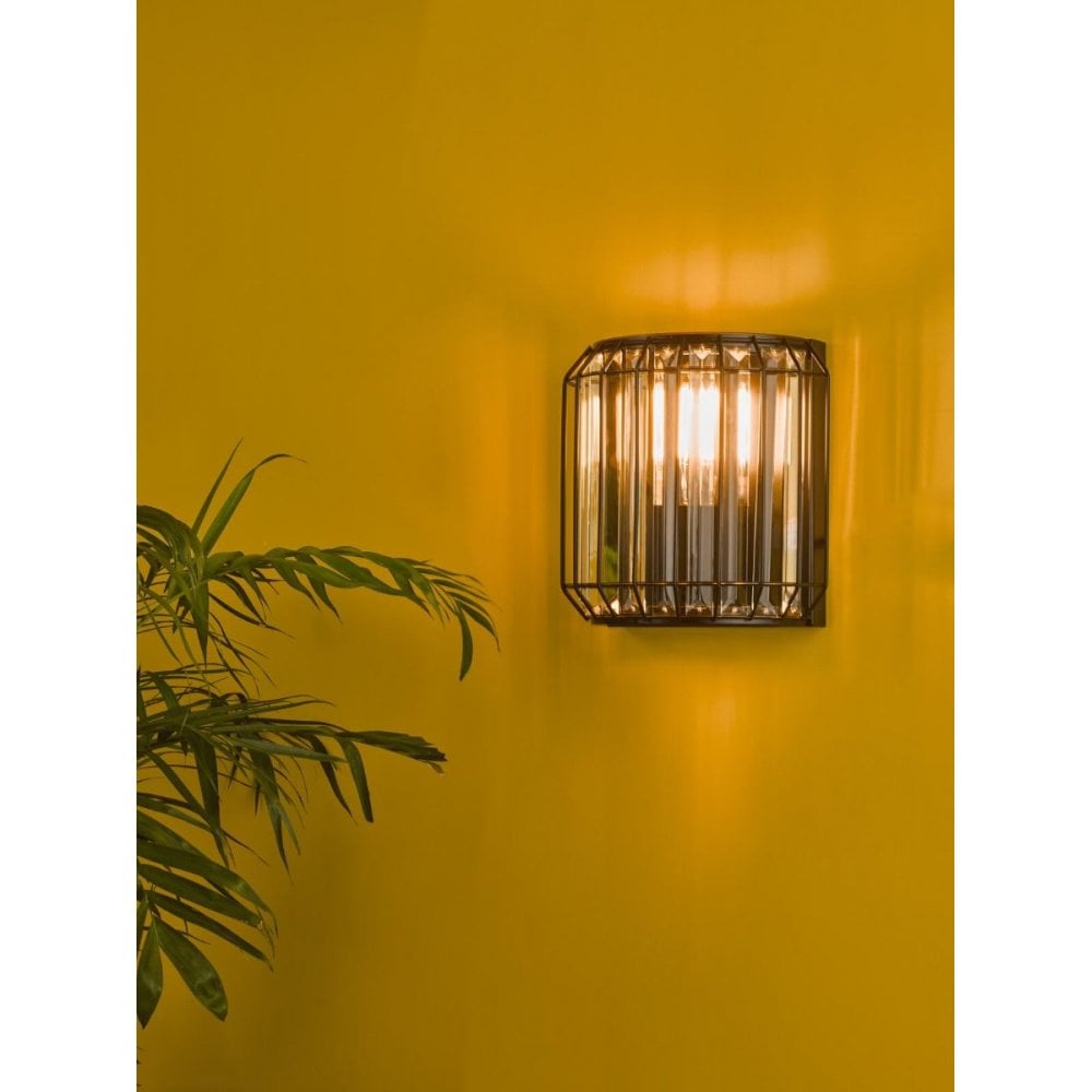 Naeva 2 Light Black Wall Fitting