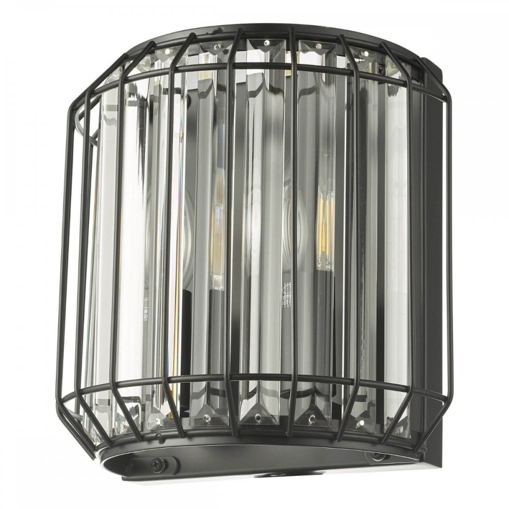 Naeva 2 Light Black Wall Fitting