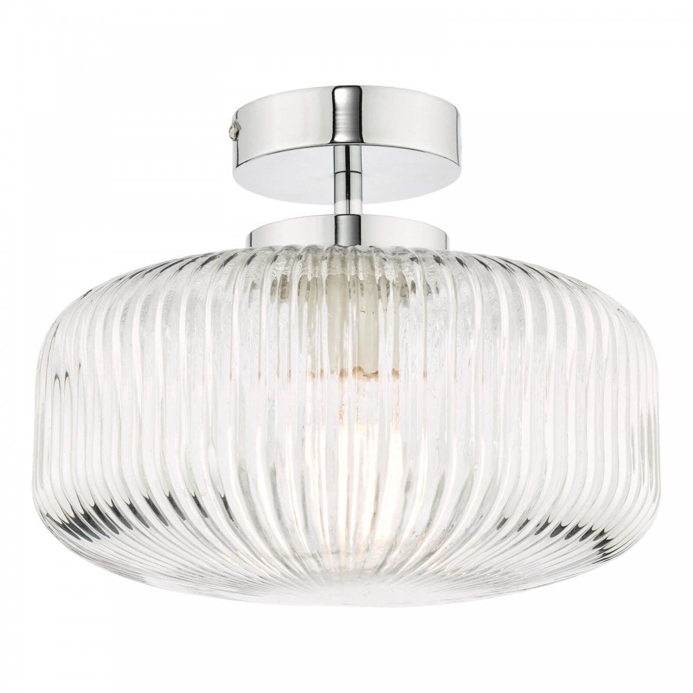 Riva Semi Flush Fitting in Polished Chrome IP44