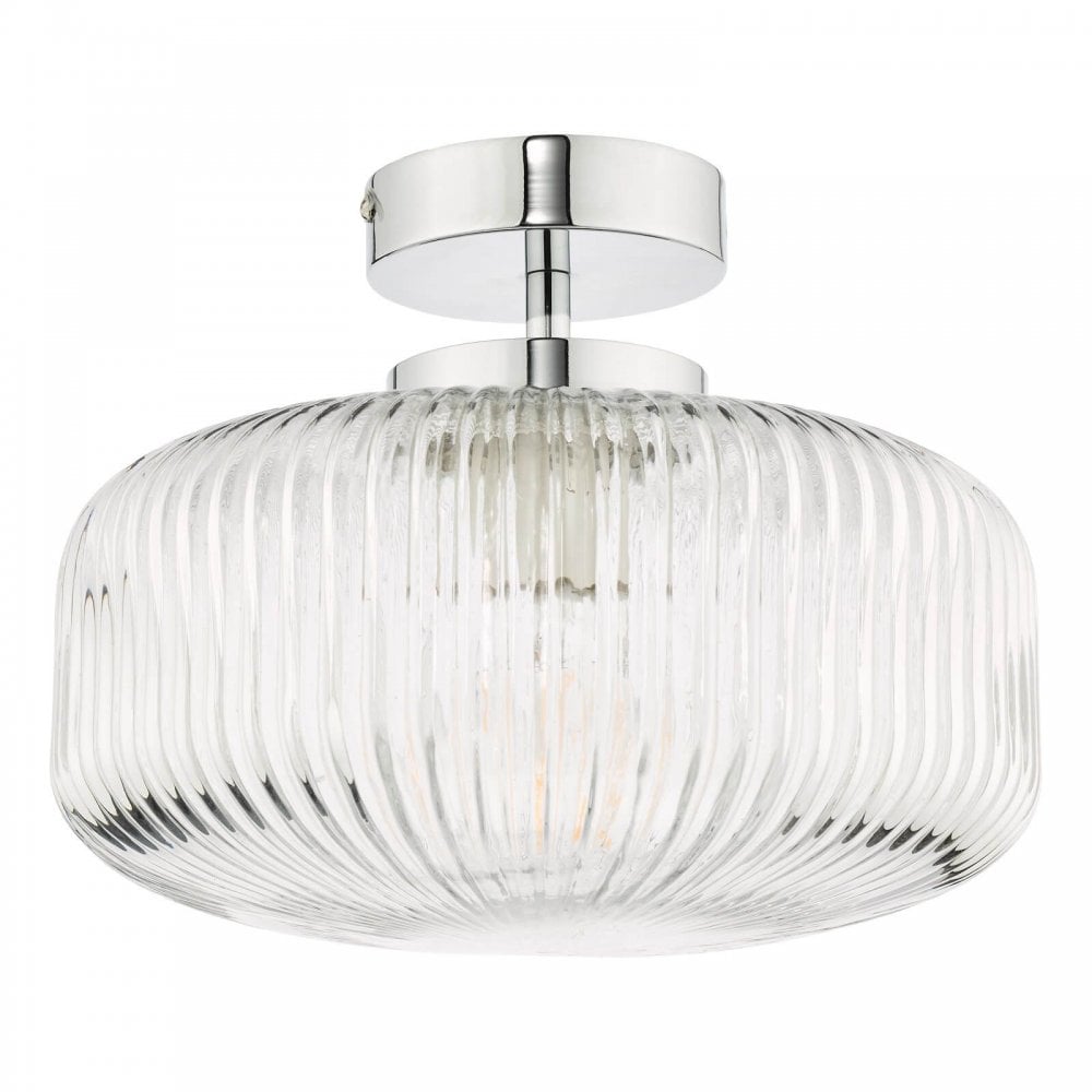 Riva Semi Flush Fitting in Polished Chrome IP44
