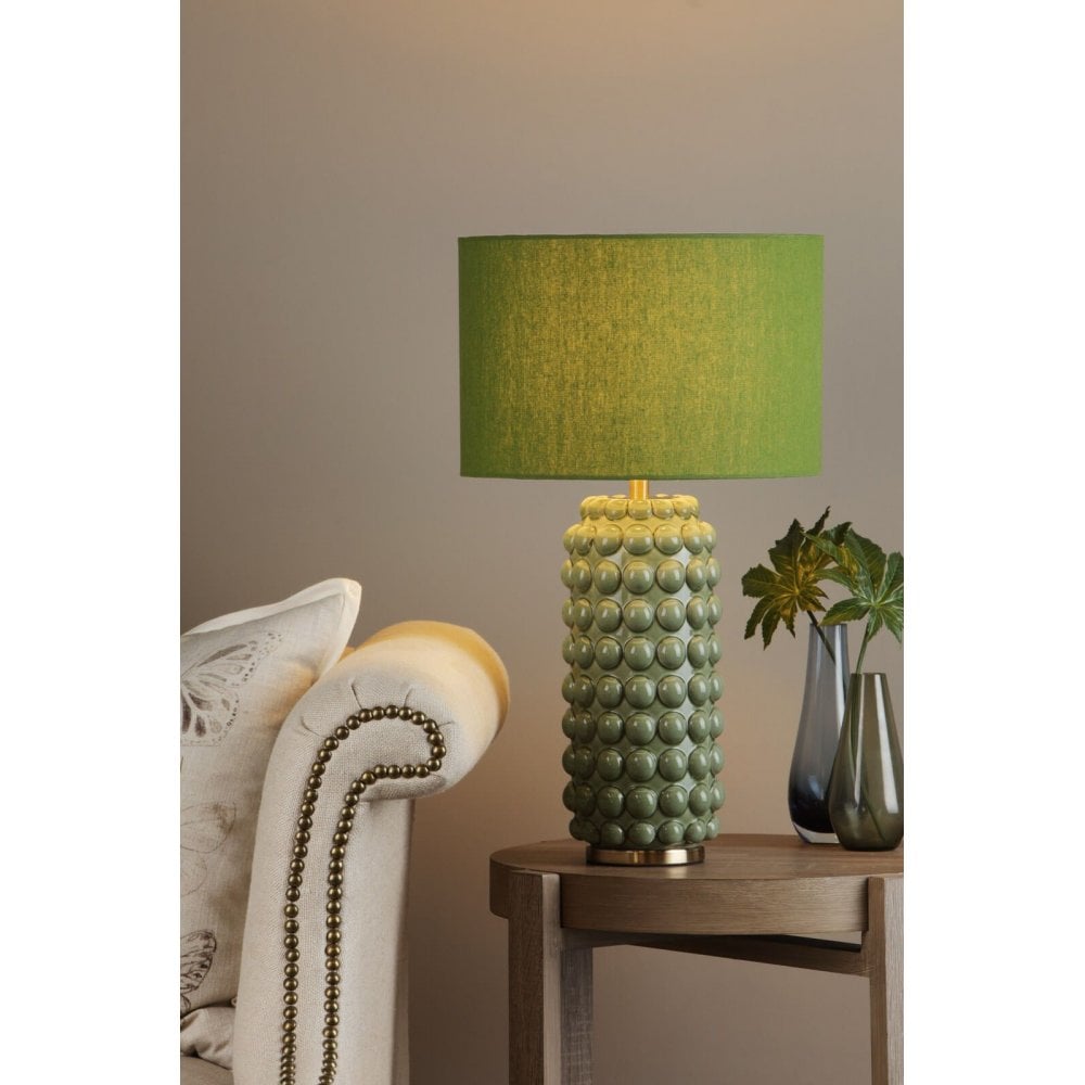 Etzel Green Table Lamp C/W Shade