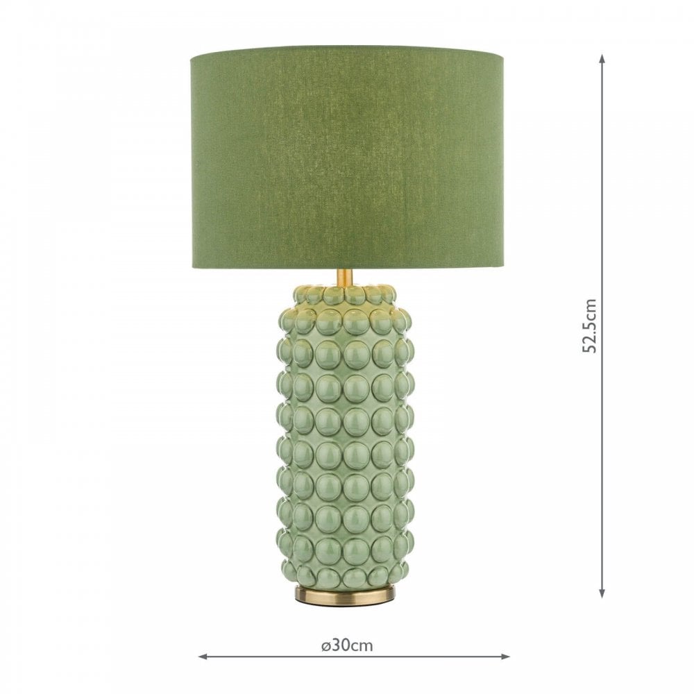 Etzel Green Table Lamp C/W Shade