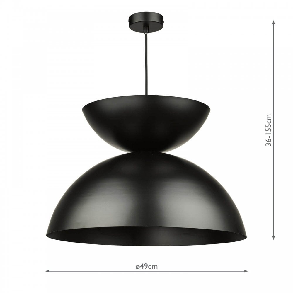 Riya Matt Black Pendant