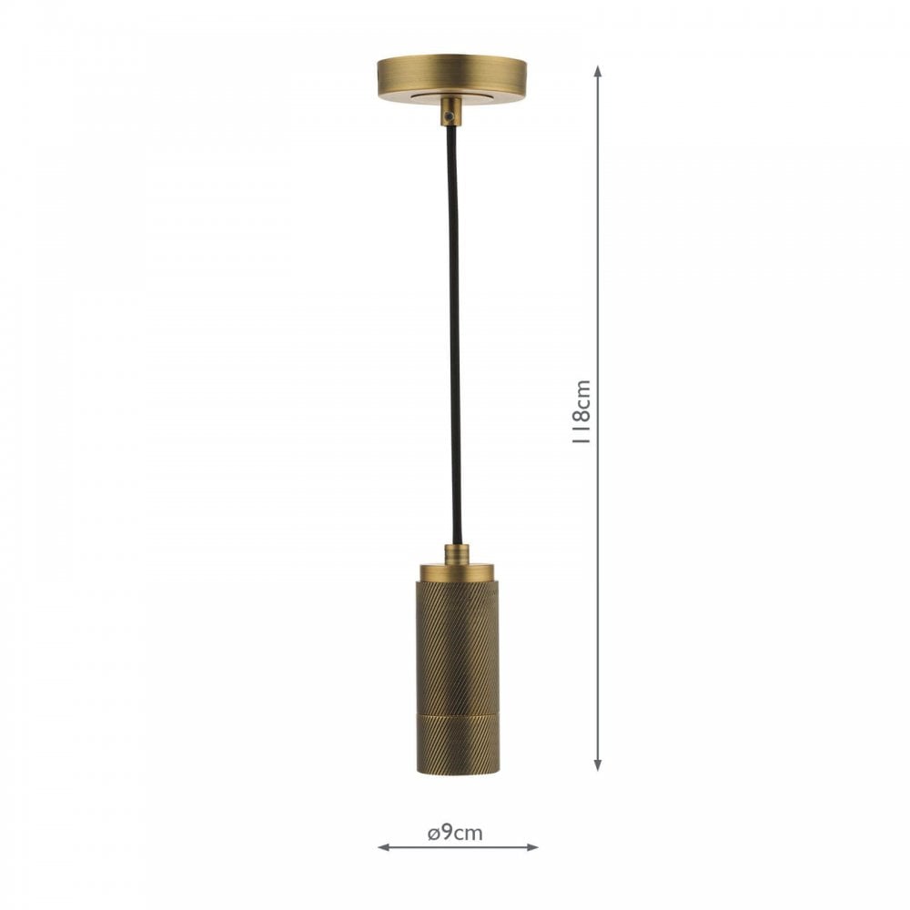 Knurled E27 Brass Suspension