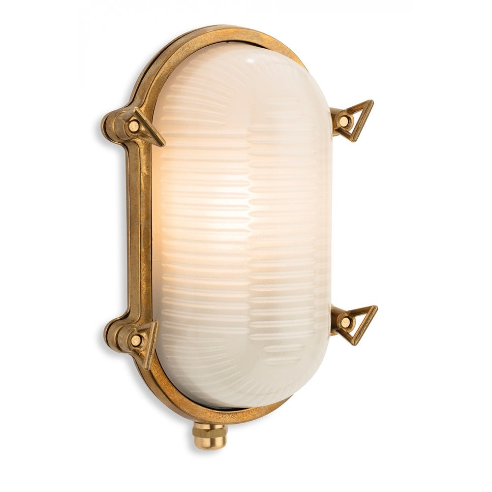 Nautic Solid Brass Oval Wall Light IP64