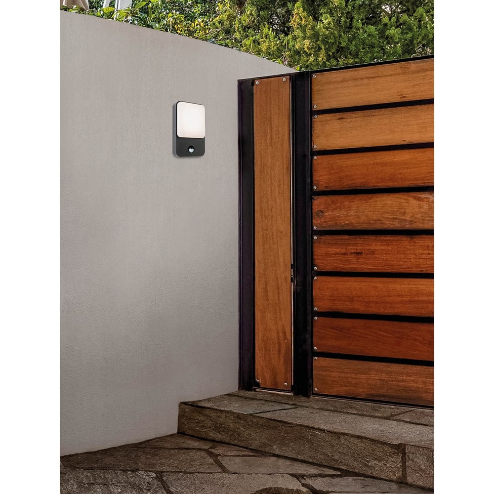 Hero LED Wall Light with PIR Sensor in Graphite Finish