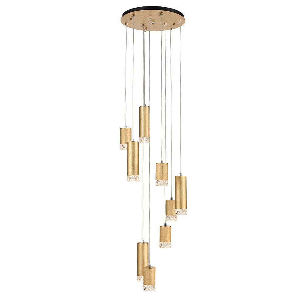 Cordelia Brushed Gold 9 Light Cluster Fitting