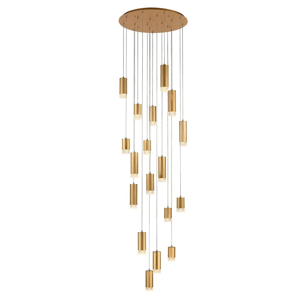 Cordelia Brushed Gold 18 Light Cluster Fitting