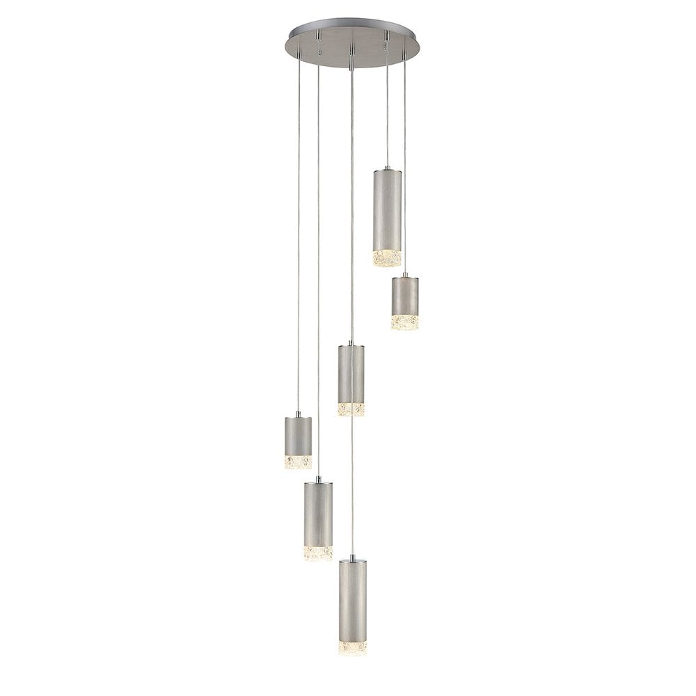 Cordelia Brushed Silver 6 Light Cluster Fitting