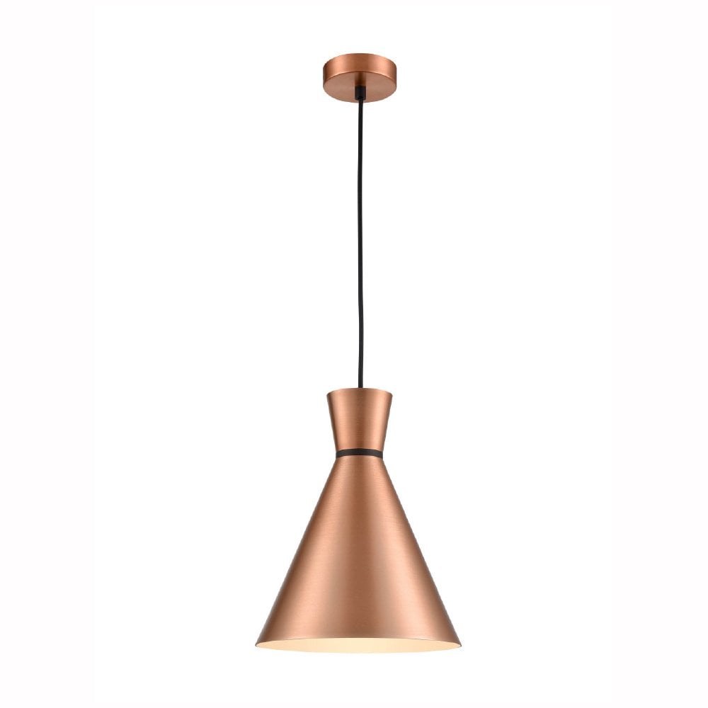 Happy 250mm Single Pendant in Satin Copper