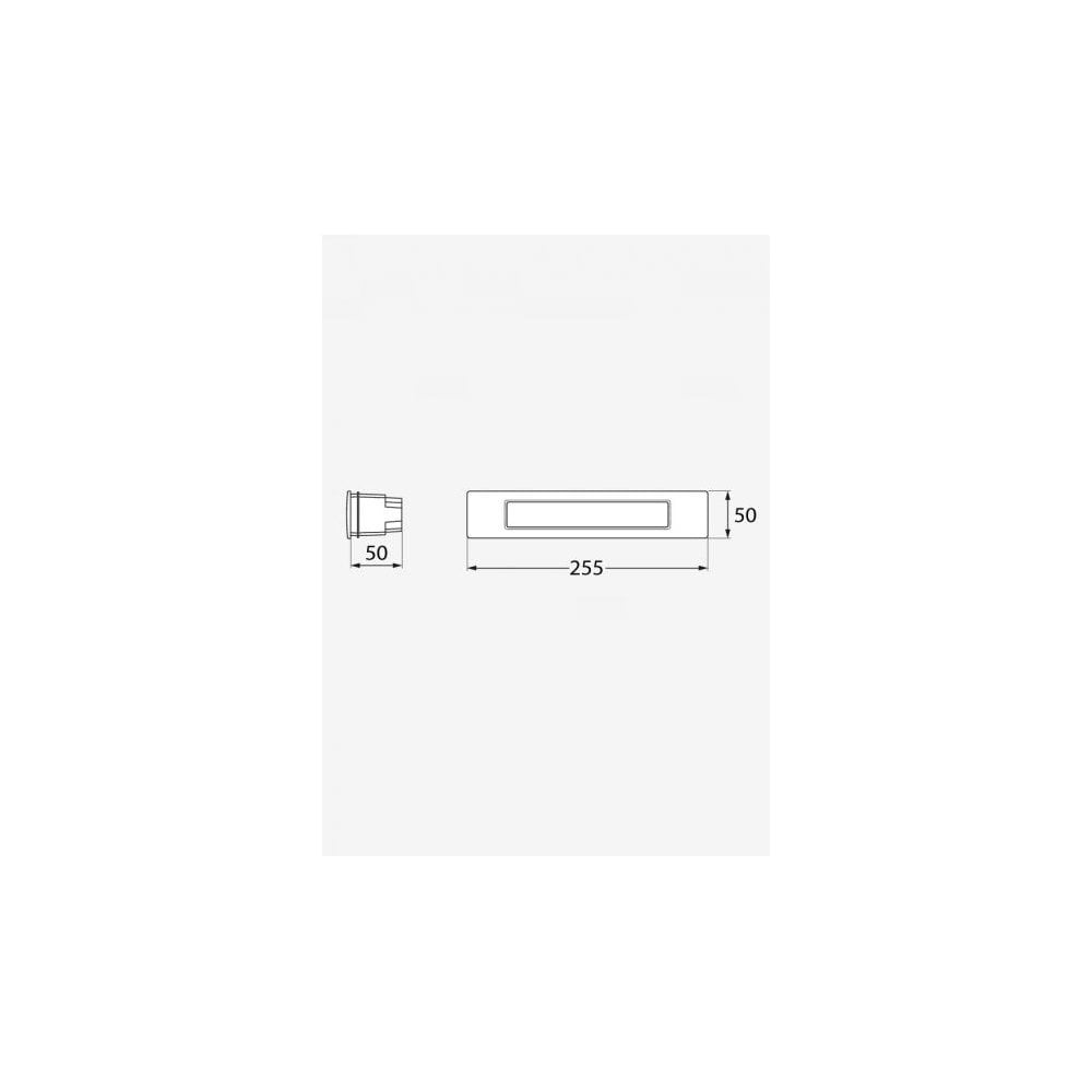 Nina 270mm Recessed Wall Light in Grey
