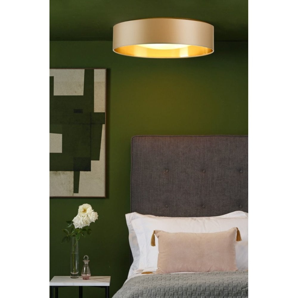 Wren 3 Light Flush with Bespoke Shade