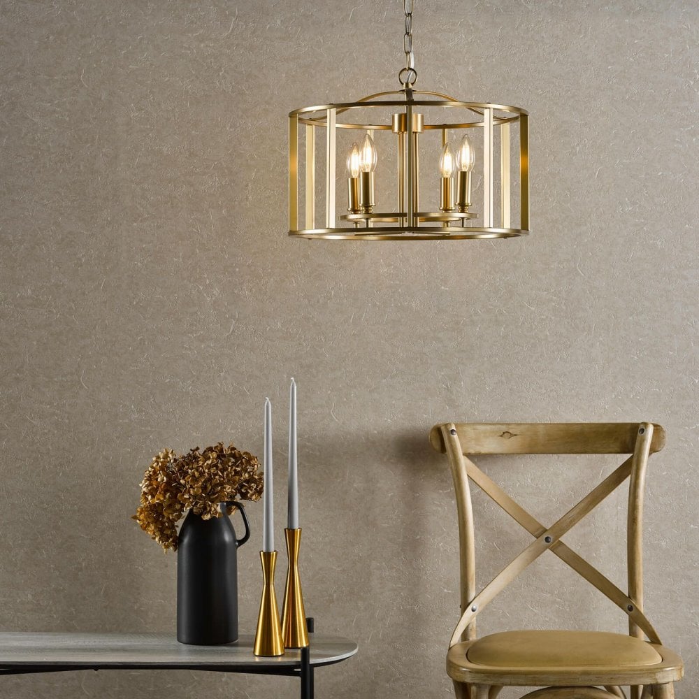 Myka 4 Light Pendant in Brushed Bronze