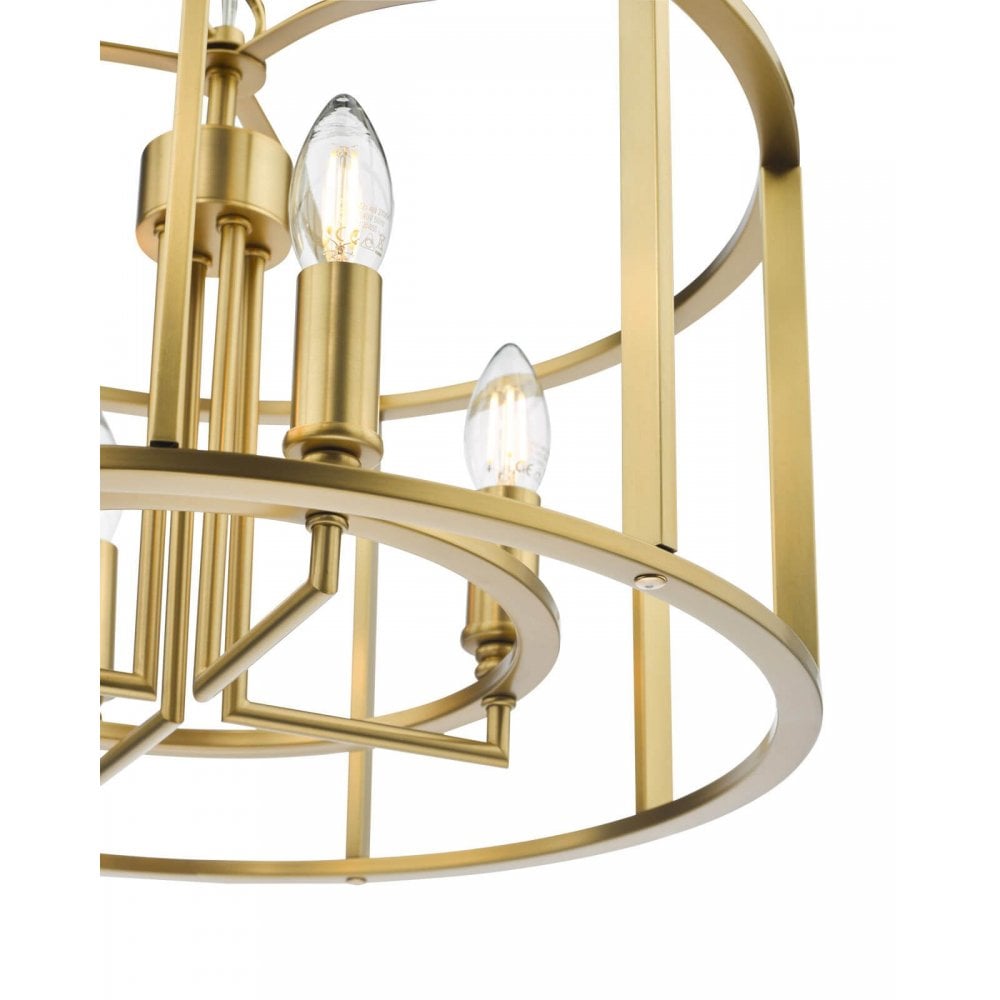 Myka 4 Light Pendant in Brushed Bronze