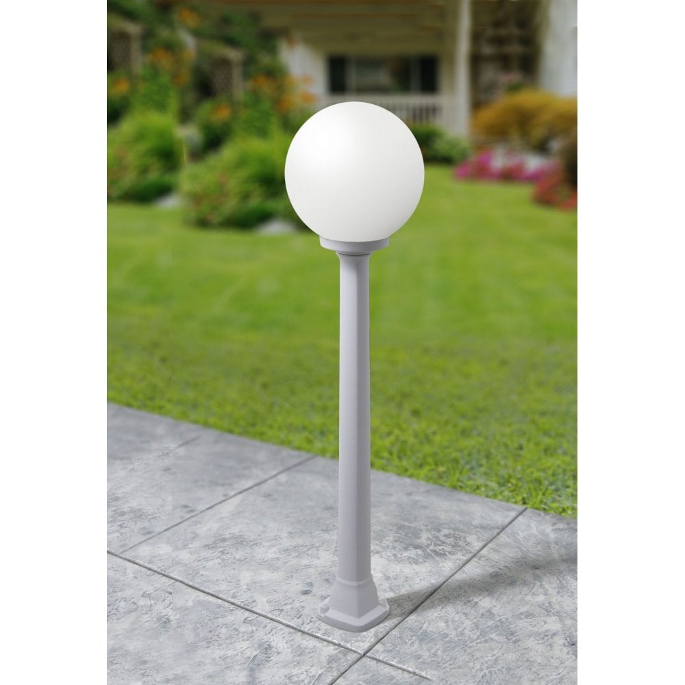 Giaffa Opal Globe Post Light in Grey