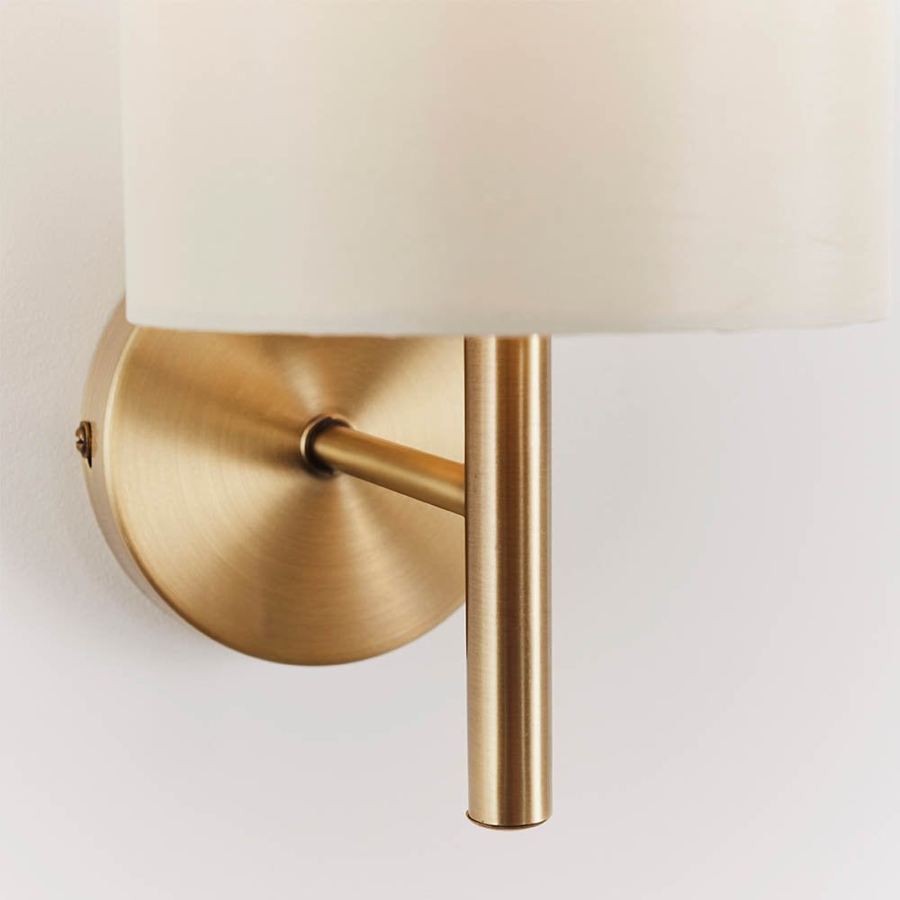 Brio Wall Light in Antique Brass C/W