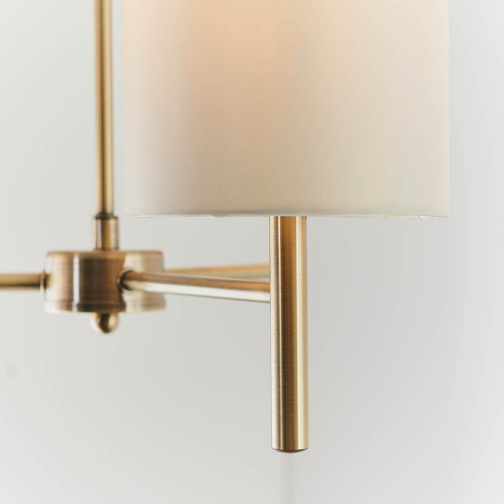 Brio3 Light Semi Flush in Antique Brass