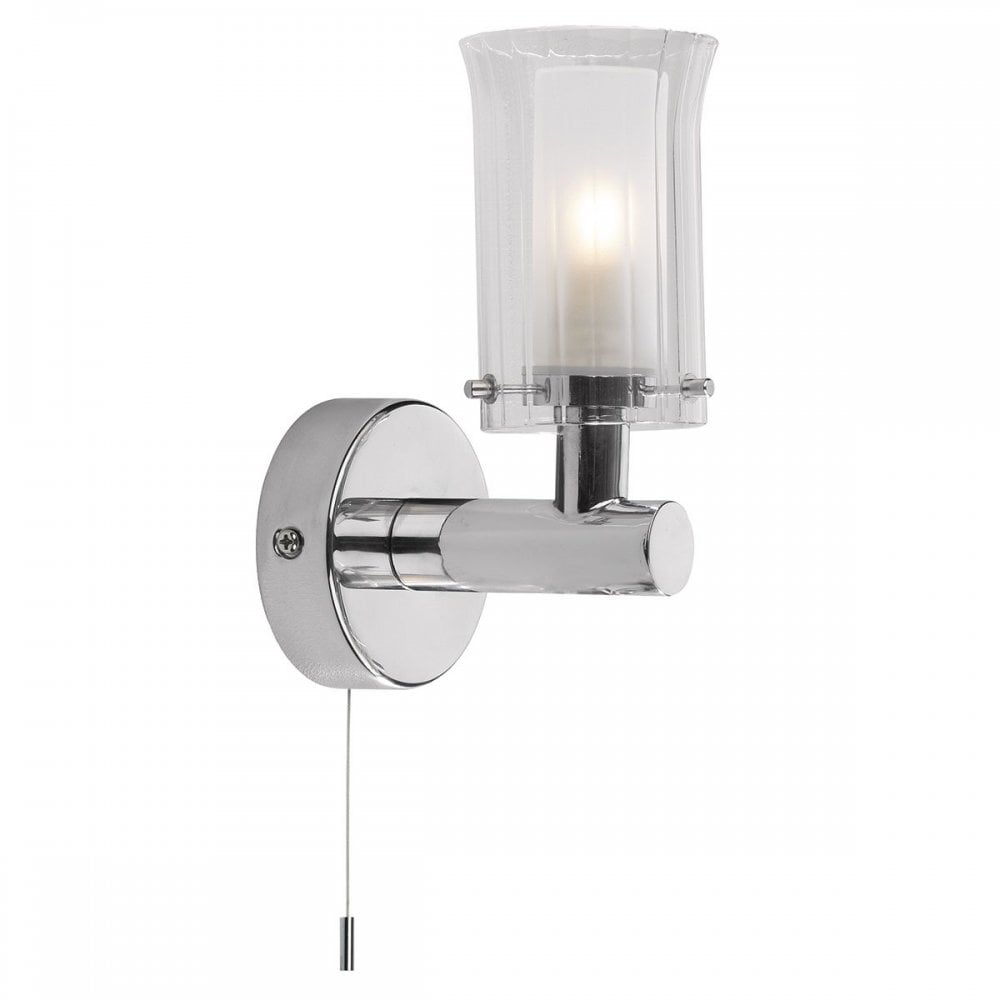 Elba 1 Light Polished Chrome Bathroom Wall Light