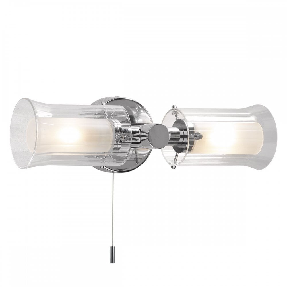 Elba 2-Light Polished Chrome Bathroom Wall Bracket