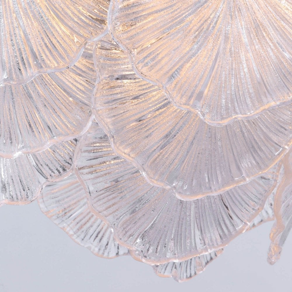 Courtney 10 Light Textured Glass Pendant