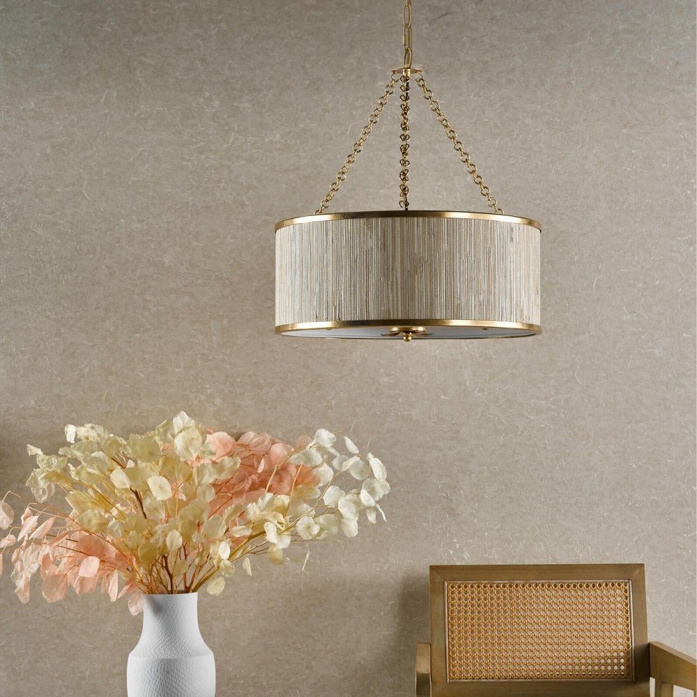 Fennella 5 Light Gold Leaf Pendant