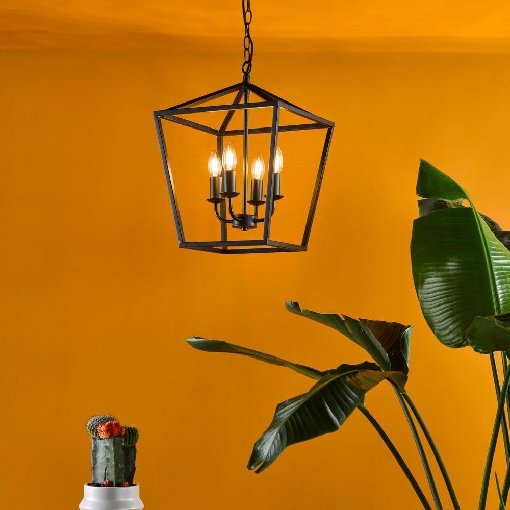 Fionn 4 Light Matt Black Pendant
