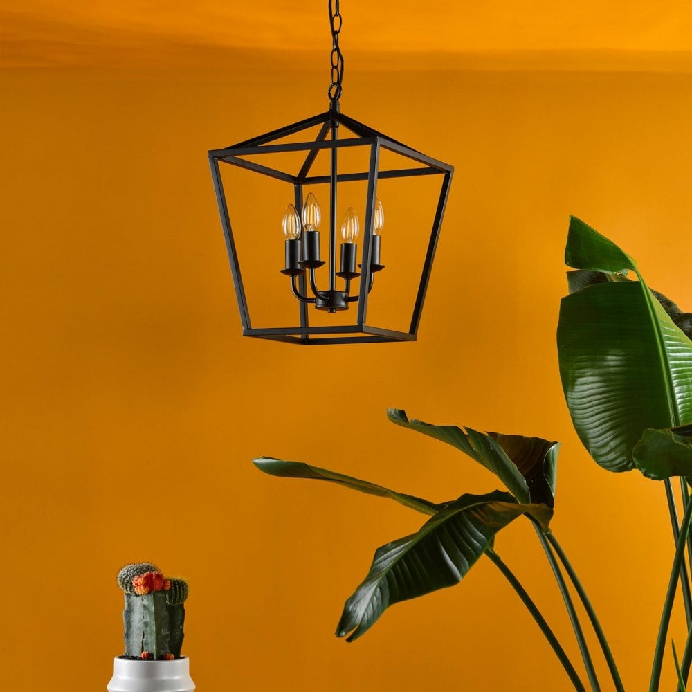 Fionn 4 Light Matt Black Pendant