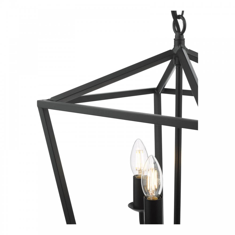 Fionn 4 Light Matt Black Pendant