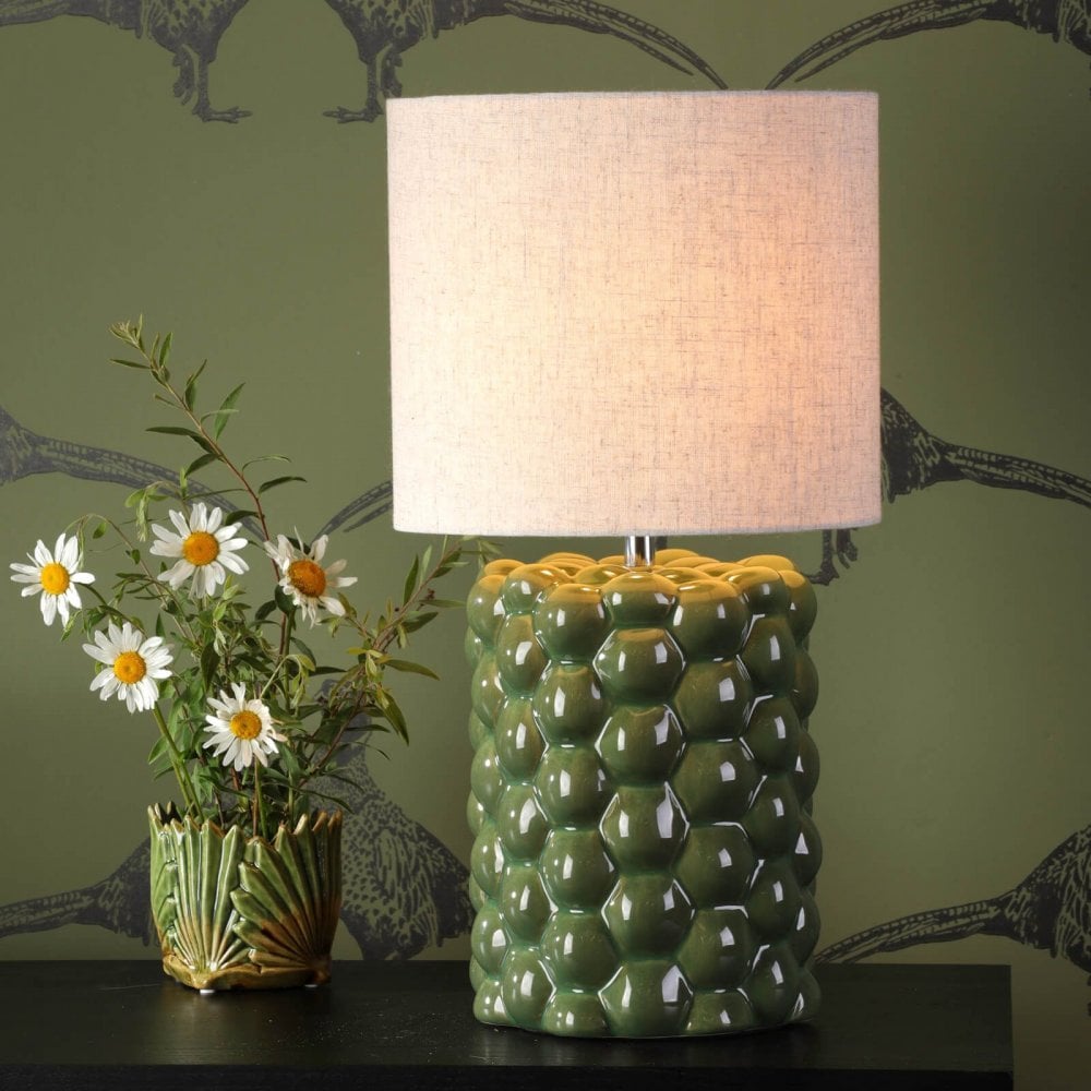 Jayden Green Table Lamp C/W Shade