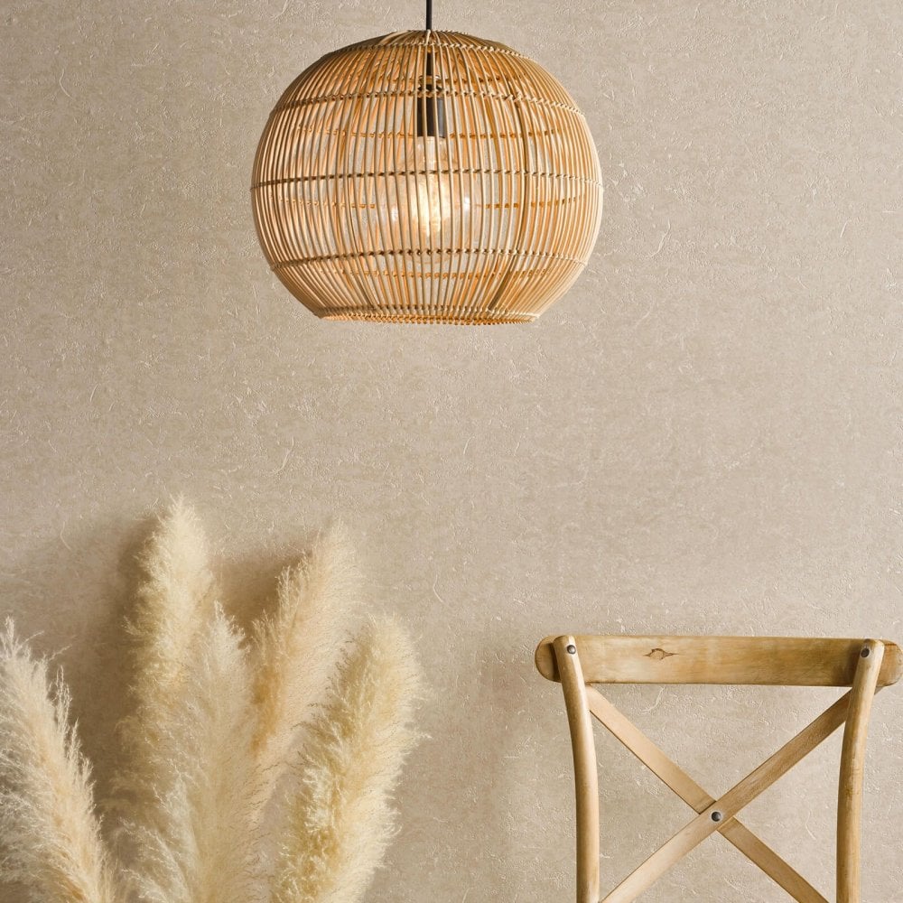 Kesler Natural Rattan Pendant