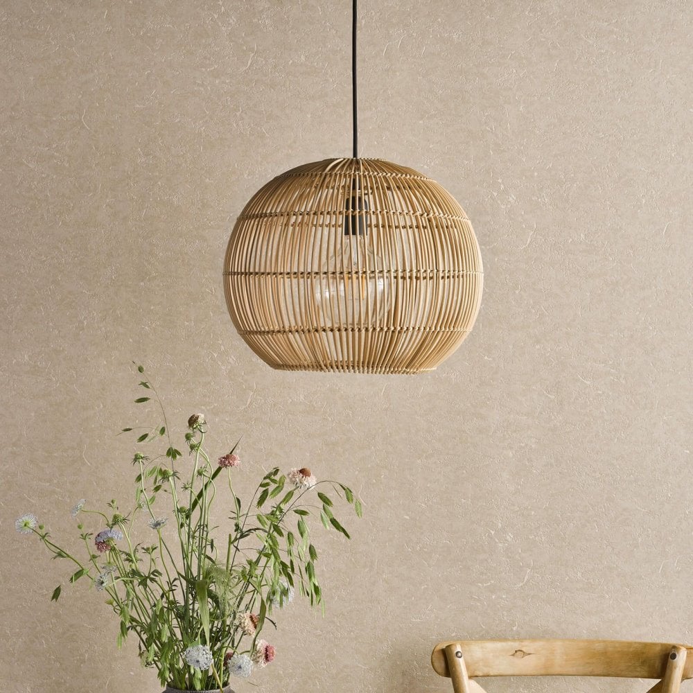 Kesler Natural Rattan Pendant