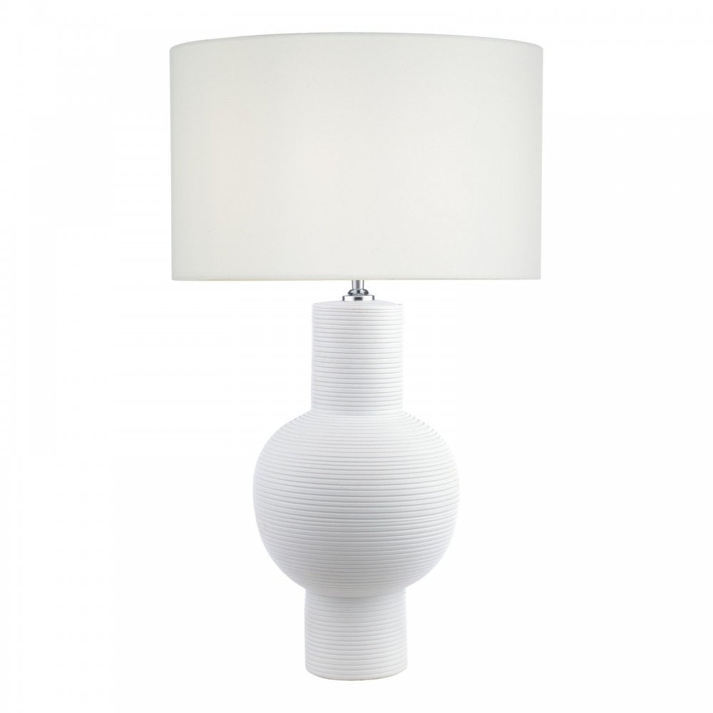 Kiara Large White Table Lamp C/W Shade