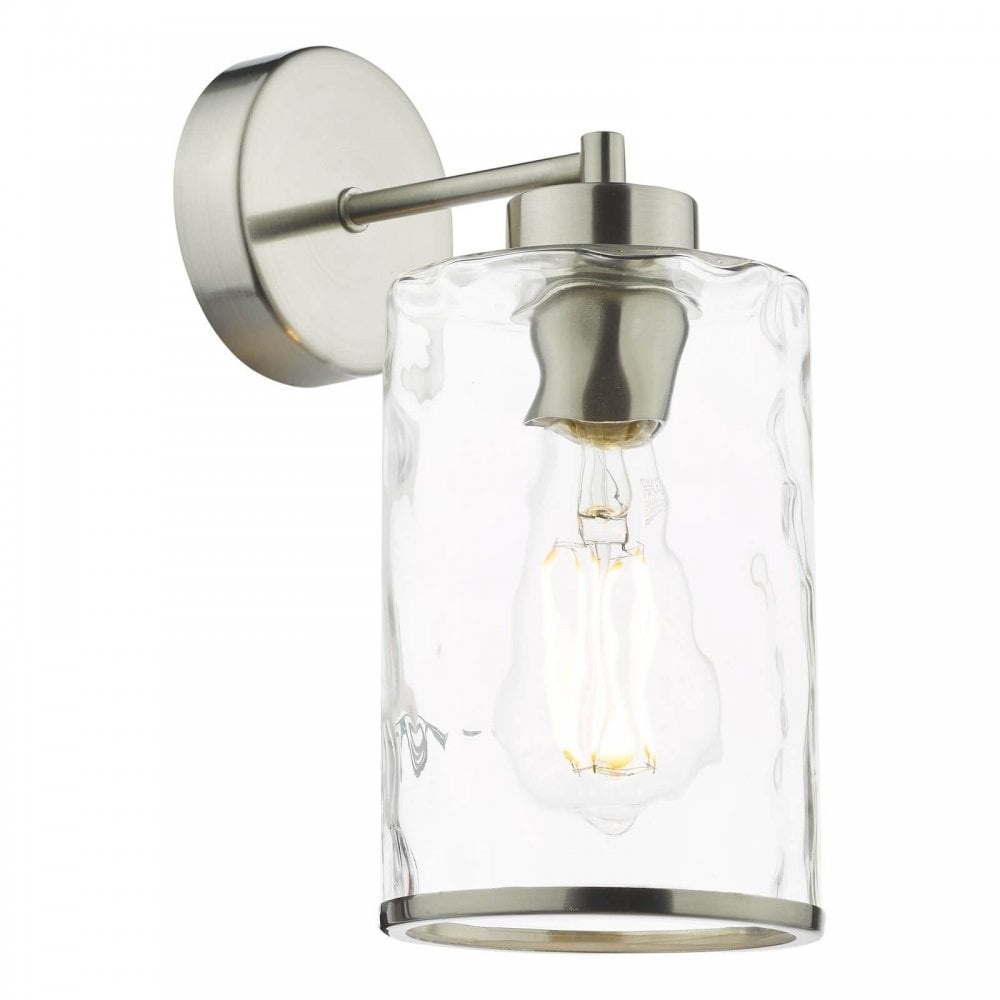 Olsen Satin Chrome & Glass Wall Light