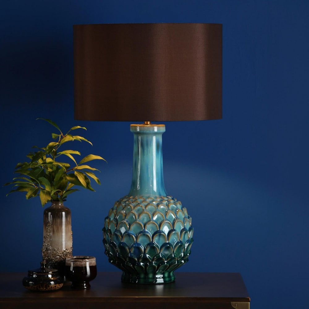 Edlyn Blue Reactive Glaze Table Lamp Base Only