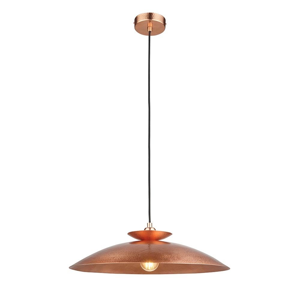 A Craft Hammered Pendant in Copper Finish