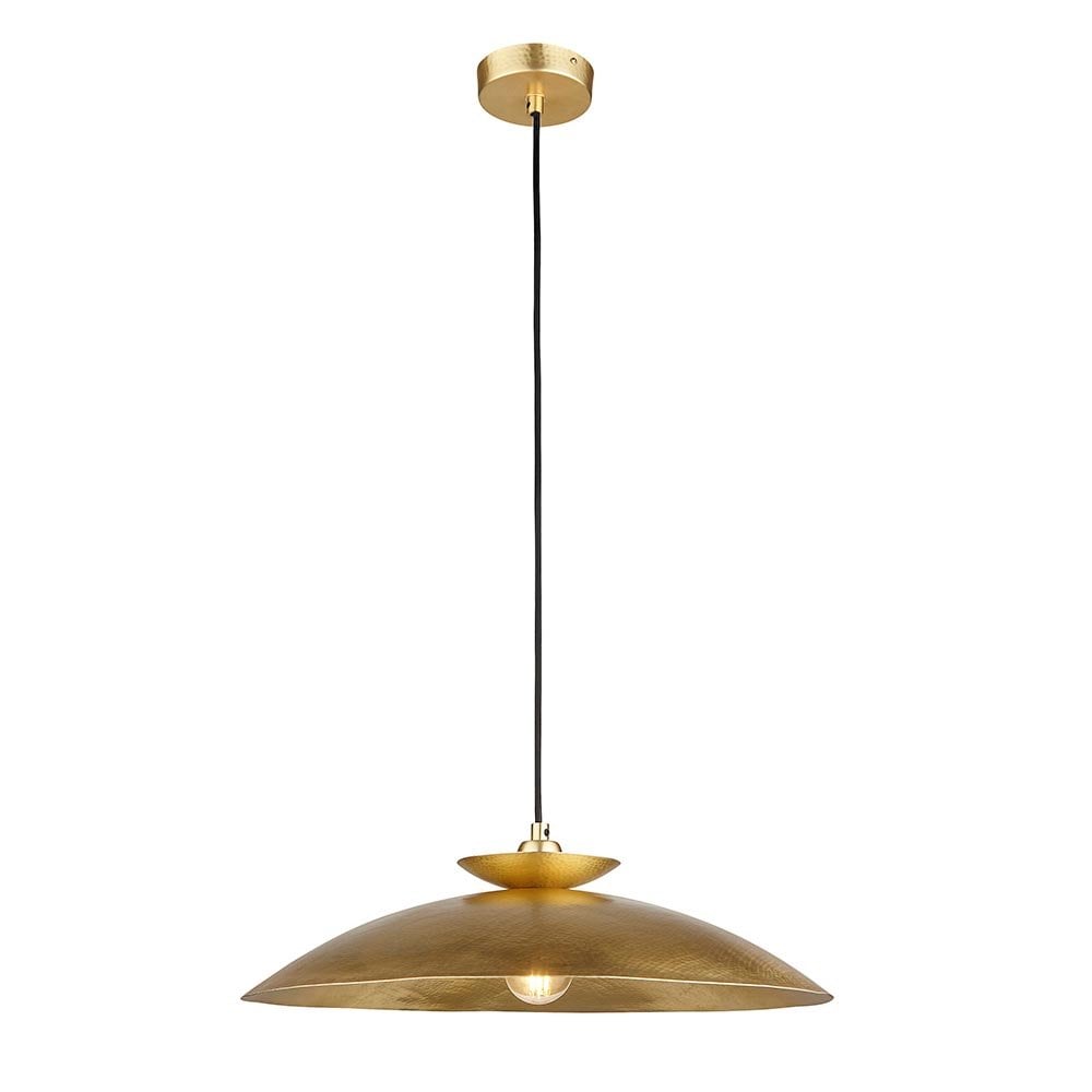 A Craft Hammered Pendant in Brass Finish