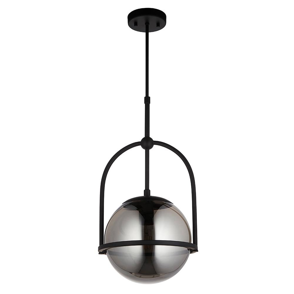 Erin Single Black Pendant C/W Smoked Shade