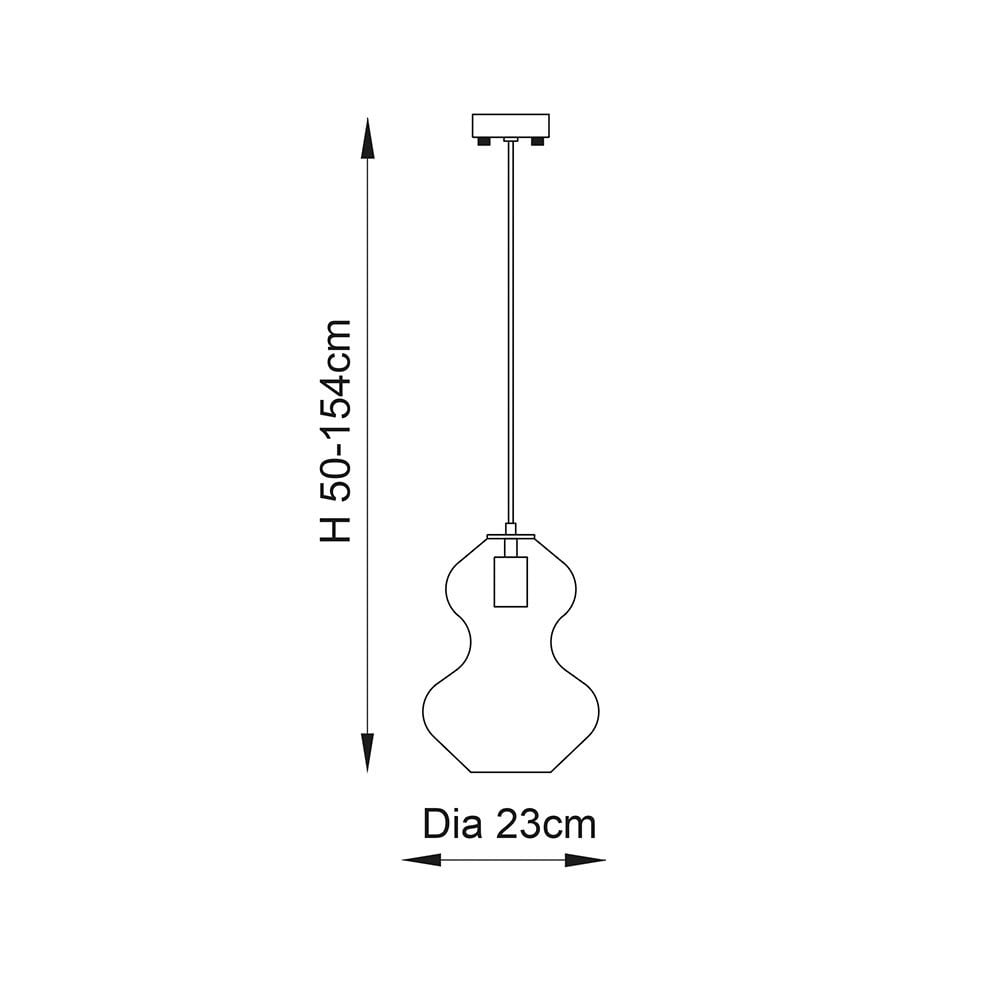 Kelda Satin Brass Champagne Glass Shaped Pendant