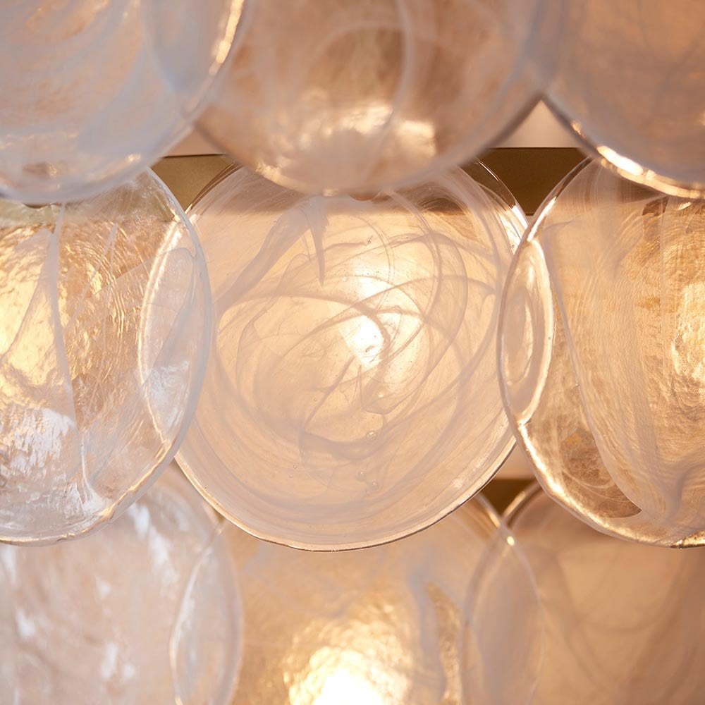 Bella Antique Gold with White & Clear Glass