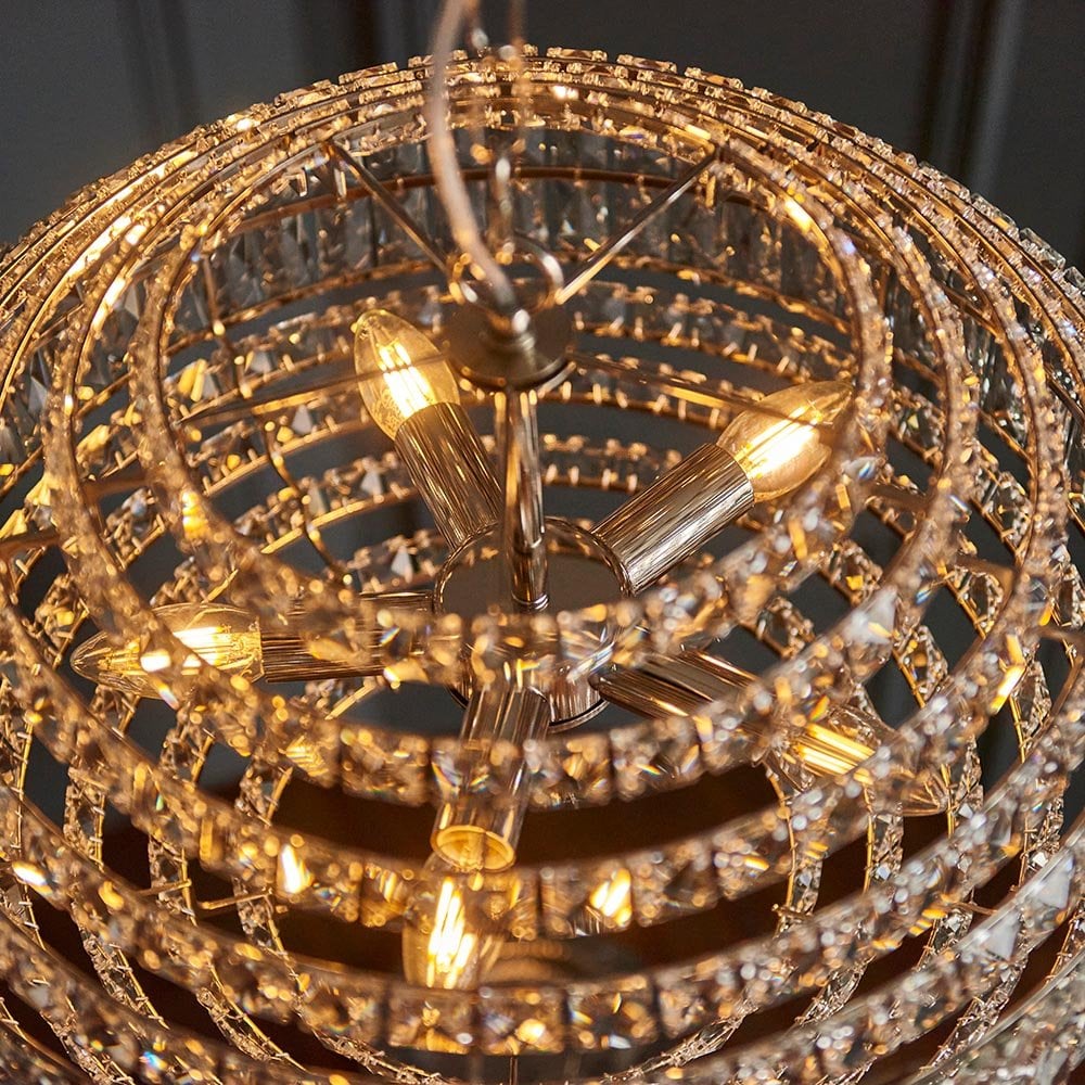 Beatrice 5 Light Crystal Pendant