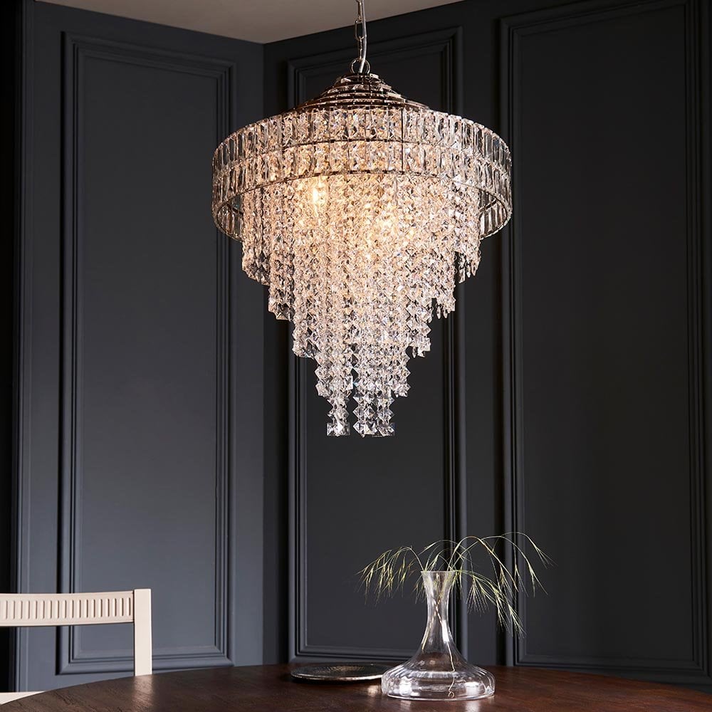 Beatrice 7 Light Tiered Crystal Chandelier
