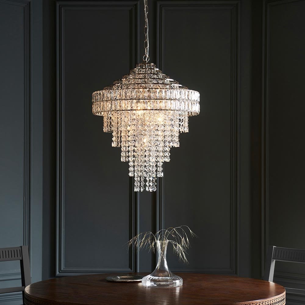 Beatrice 7 Light Tiered Crystal Chandelier
