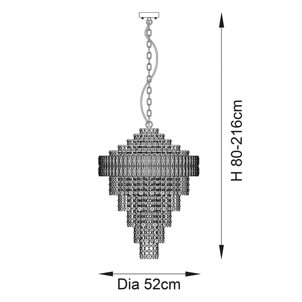 Beatrice 7 Light Tiered Crystal Chandelier