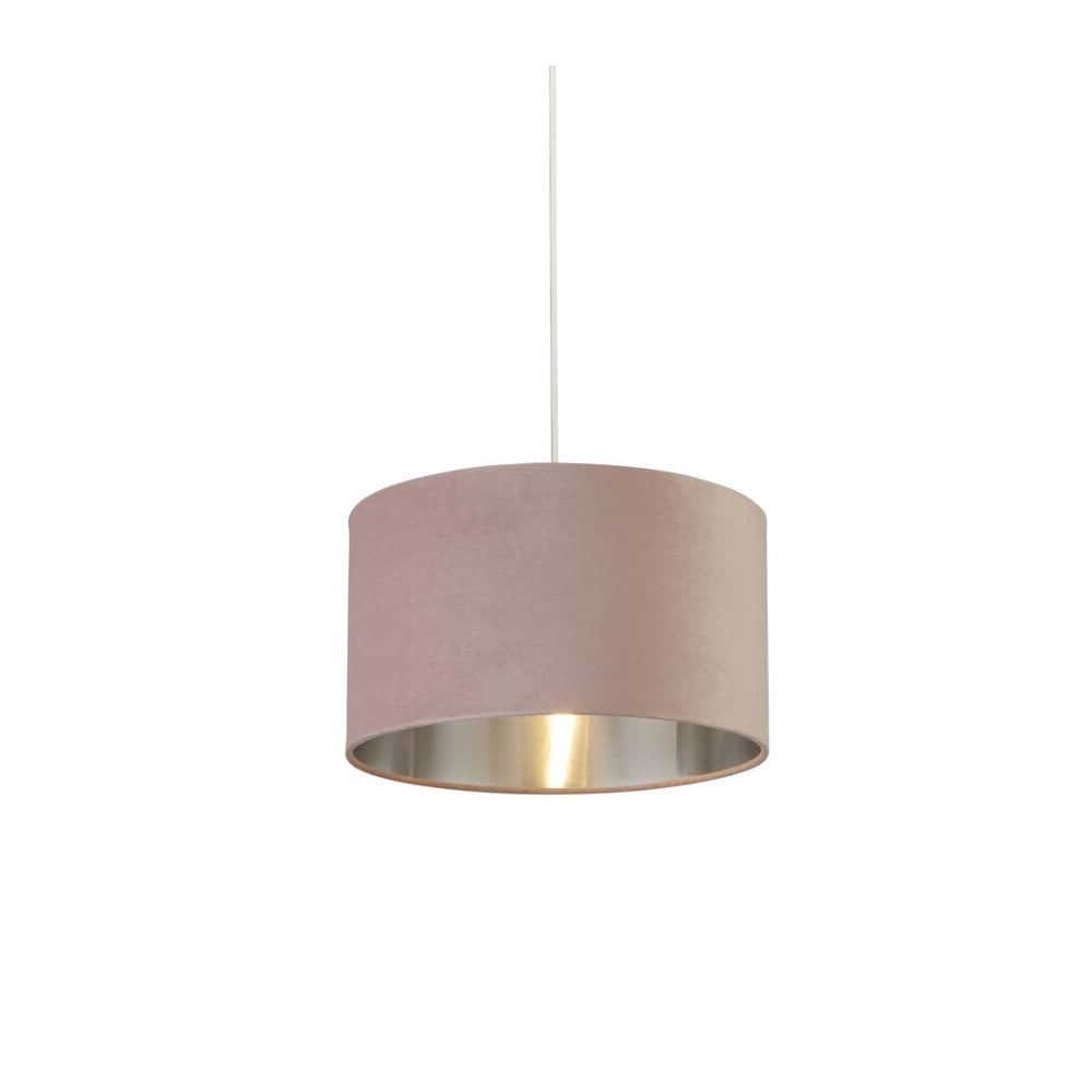38cm Pink Velvet Drum Shade