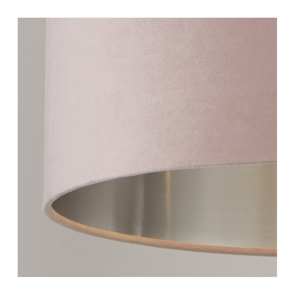 38cm Pink Velvet Drum Shade