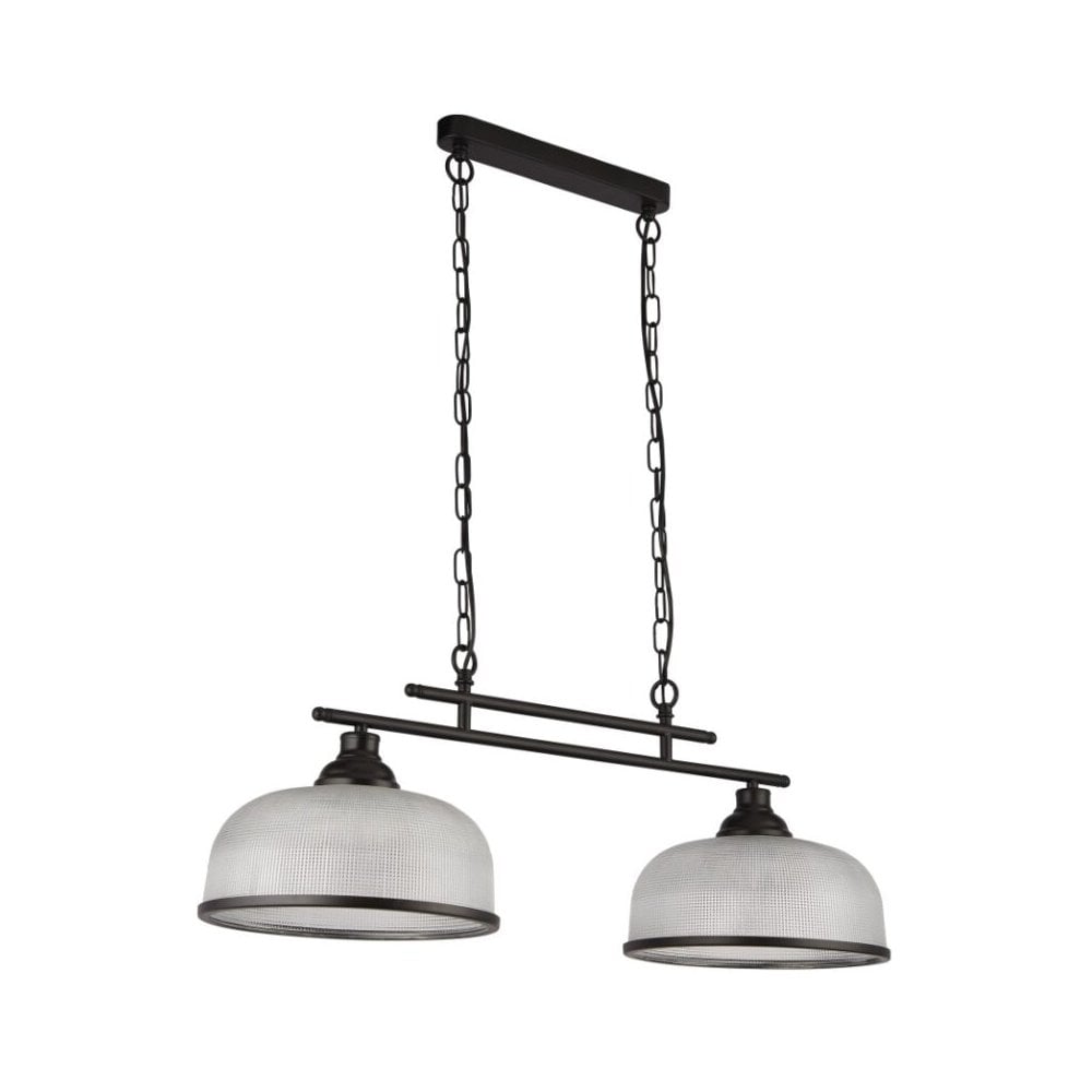 Highworth 2 Light Bar Pendant in Black
