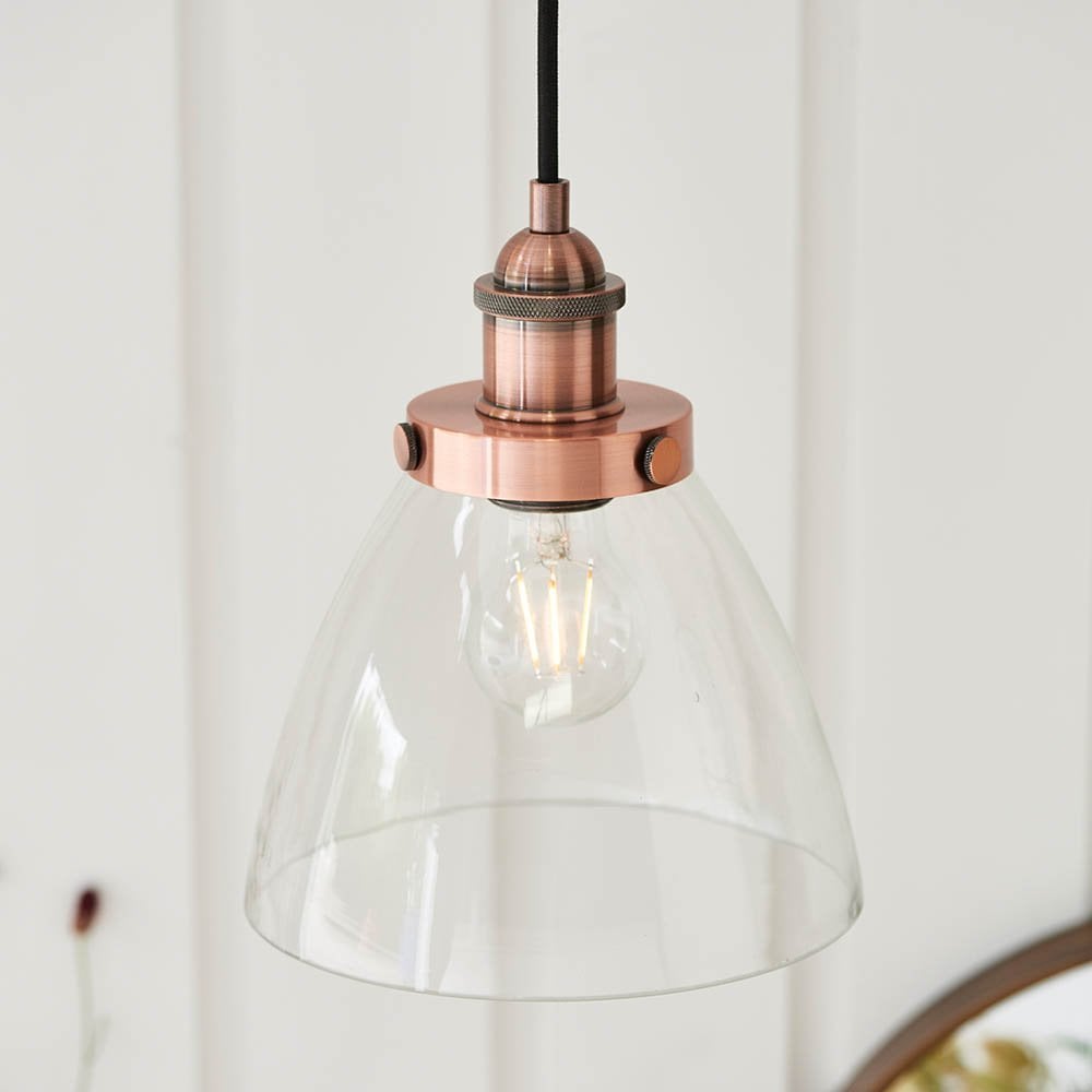 Hansen Single Pendant in Copper