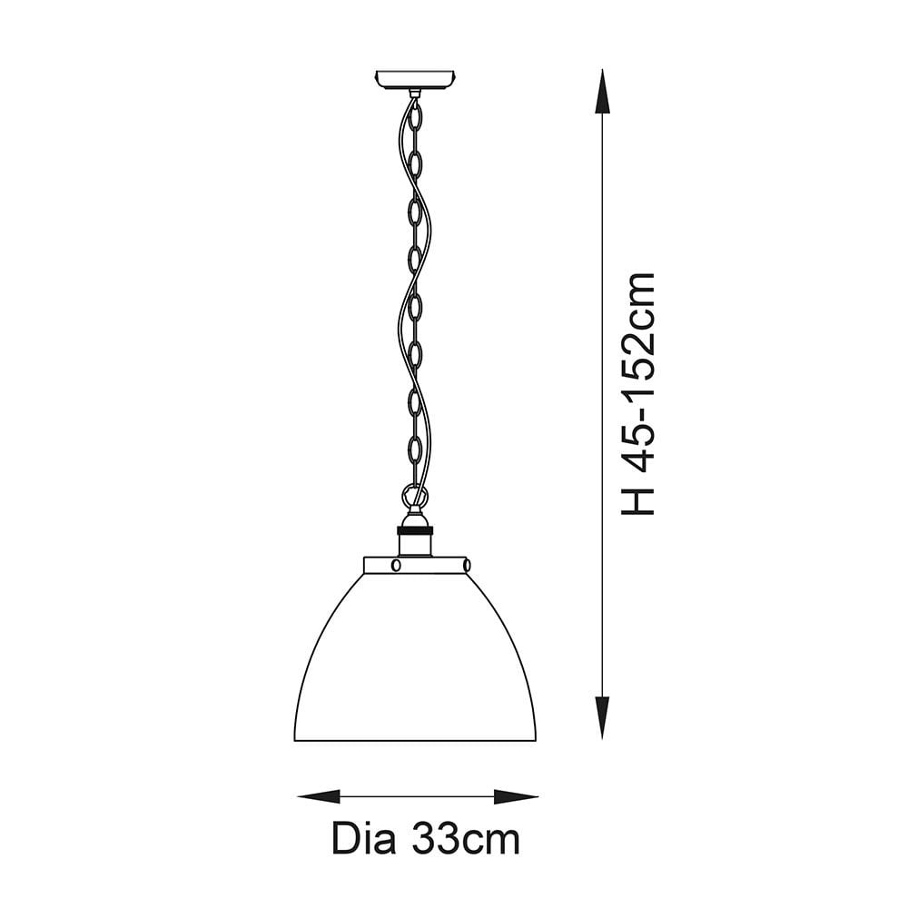 Hansen Large Pendant in Brushed Silver & Clear Glass