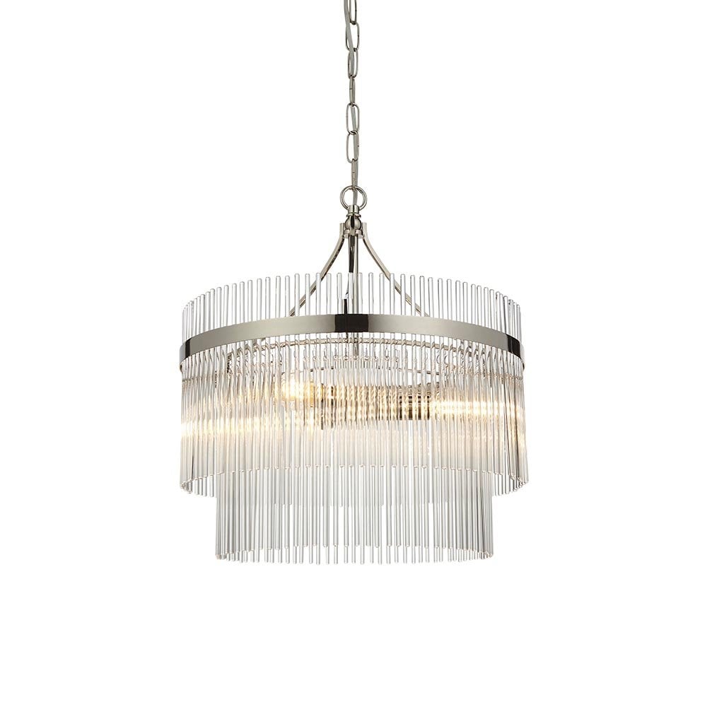 Marietta 3 Light Bright Nickel Pendant