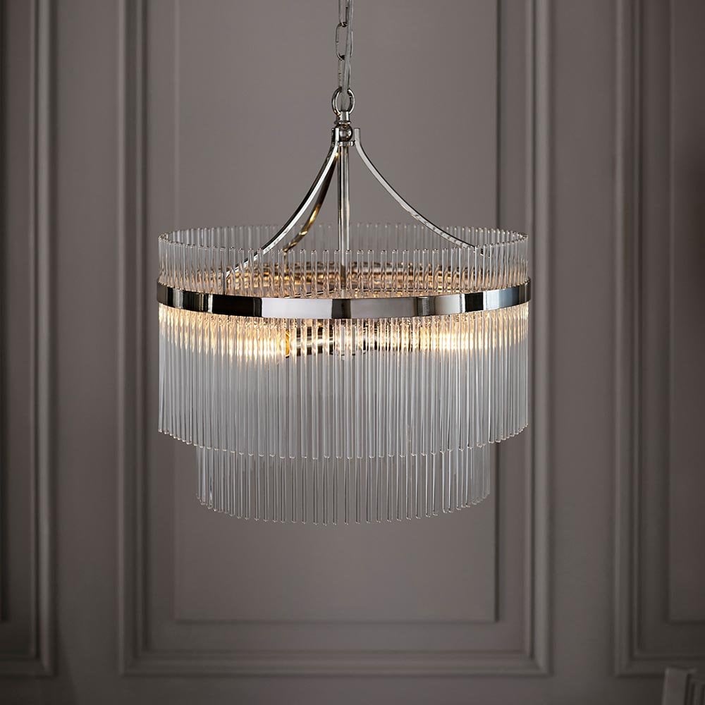 Marietta 5 Light Bright Nickel Pendant